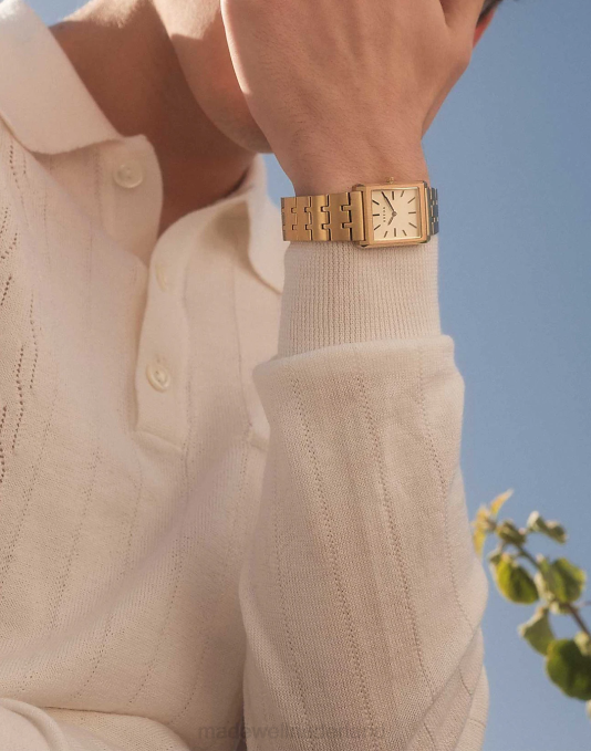 accessoires goud ZVH694 Madewell Breda Virgil metalen armbandhorloge Heren