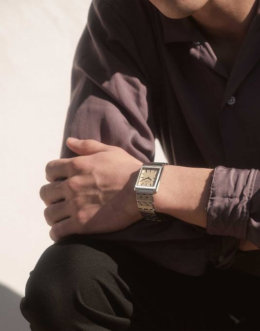 accessoires zilver ZVH695 Madewell Breda Virgil roestvrijstalen en metalen armbandhorloge Heren