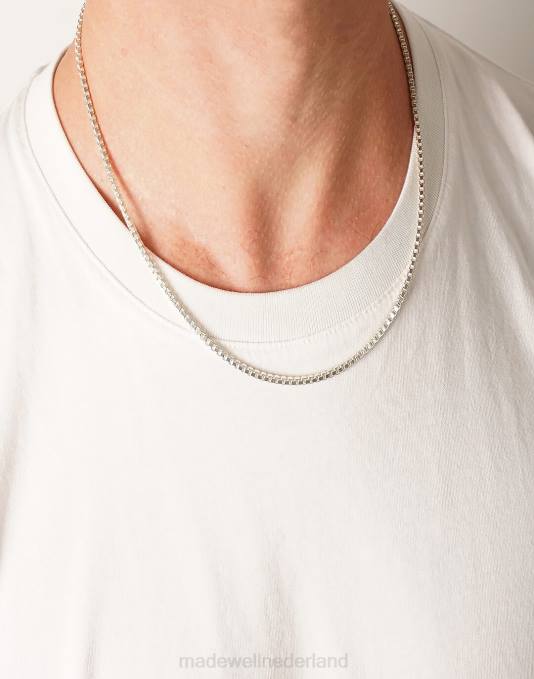 accessoires zilver ZVH6421 Madewell Charlotte Cauwe studio klassieke box-ketting Heren