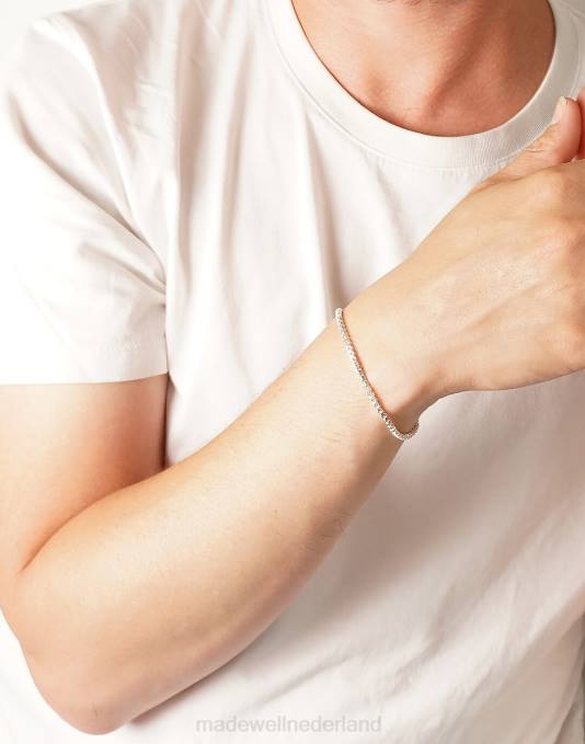 accessoires zilver ZVH6424 Madewell Charlotte Cauwe Studio klassieke box-kettingarmband Heren