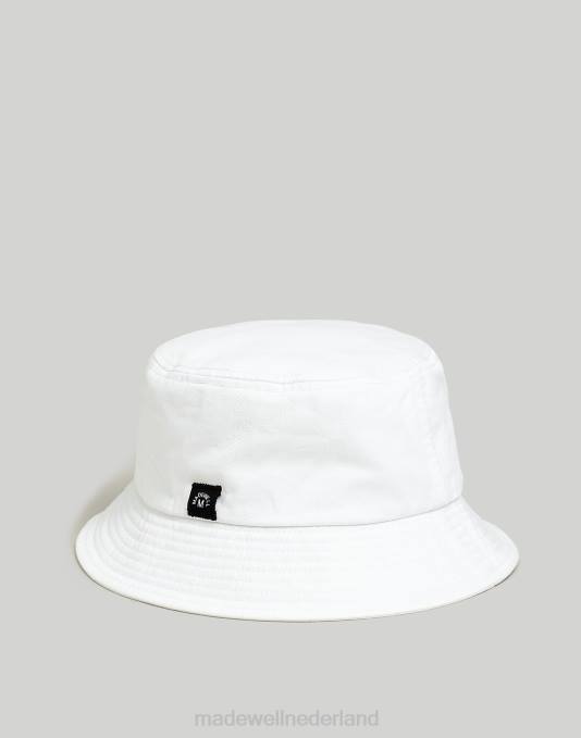 accessoires oogje wit ZVH633 Madewell Vissershoedje van gewassen canvas Heren