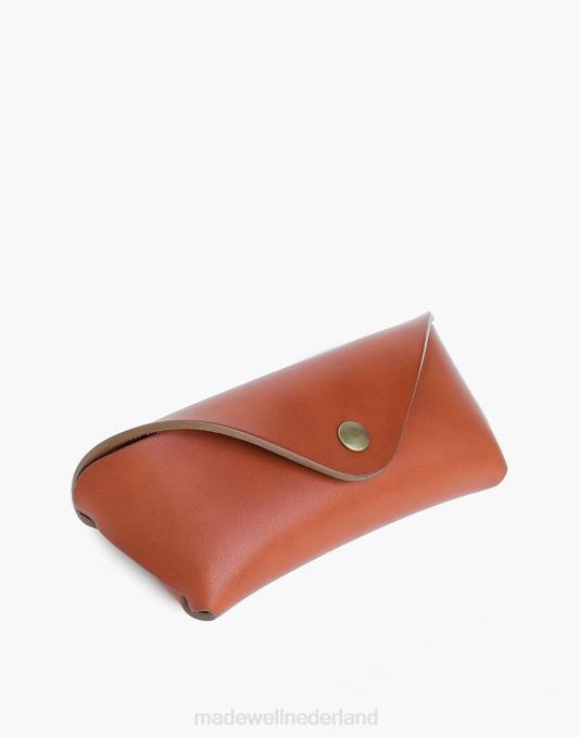 accessoires bruin ZVH681 Madewell Makr leren brillenkoker met lipje Heren