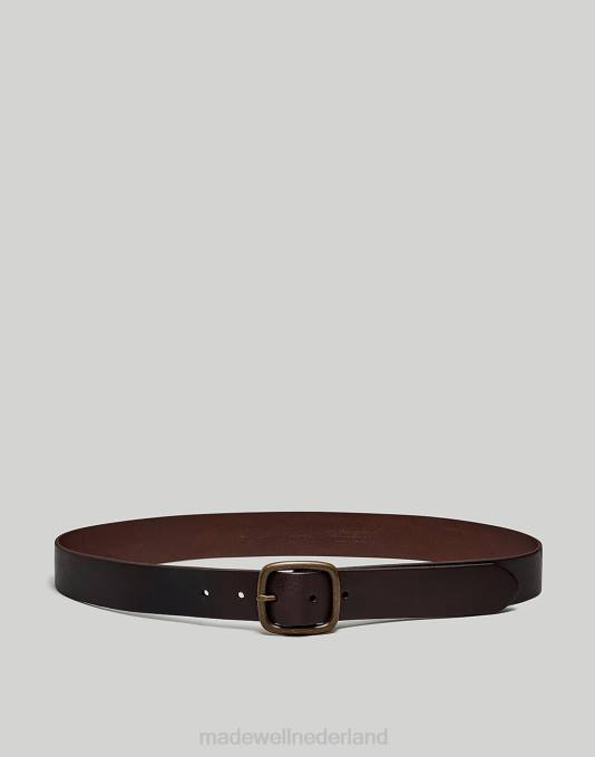accessoires donkere koffie ZVH615 Madewell lederen middenstangriem Heren