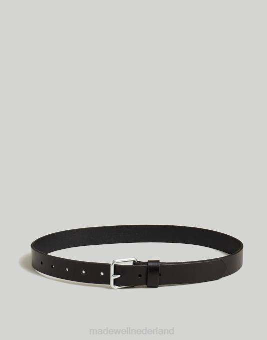 accessoires klassiek zwart ZVH620 Madewell smalle leren riem Heren