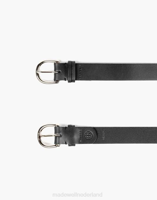 accessoires zwart ZVH6579 Madewell leerlooier goederen meridiaanband Heren