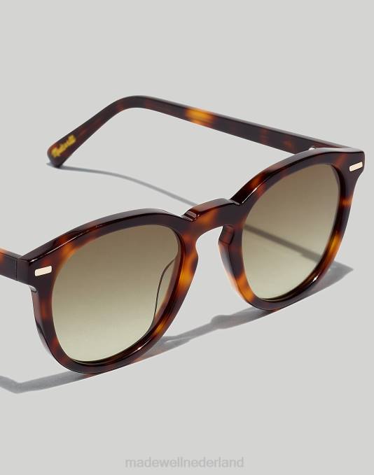 accessoires echt zwart ZVH656 Madewell ronde zonnebril van acetaat Heren