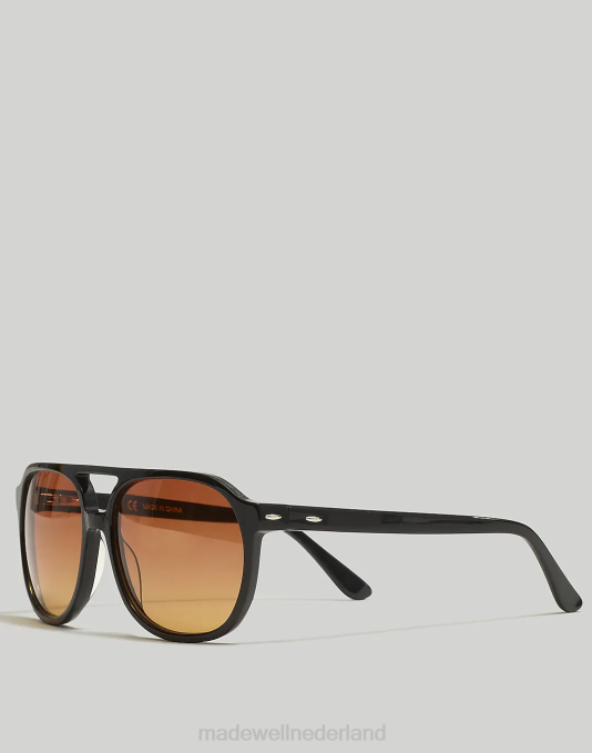 accessoires echt zwart ZVH659 Madewell Dashden pilotenzonnebril Heren