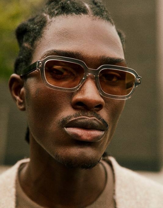 accessoires kristalzwart multi ZVH657 Madewell zonnebril van afgerond rechthoekig acetaat Heren