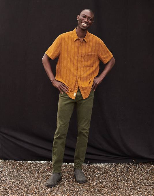 kleding diep groen ZVH6189 Madewell kledinggeverfde slanke jeans Heren