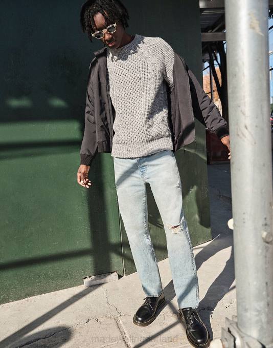 kleding halton wassen ZVH6143 Madewell de jeans met rechte pijpen uit 1991: versleten editie Heren