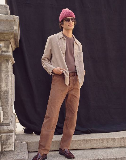 kleding voer ZVH6224 Madewell relaxte rechte werkkledingbroek Heren