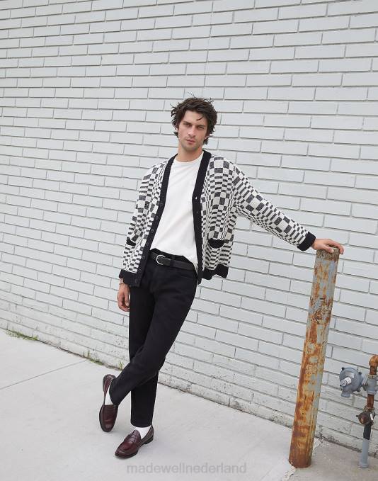 kleding zwart ZVH6175 Madewell ontspannen taps toelopende jeans Heren