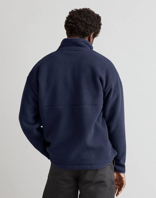 kleding donder ZVH697 Madewell Fleece pullover met halve rits Heren