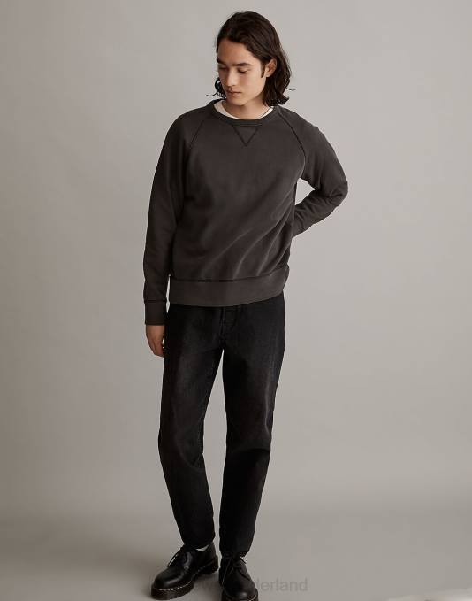 kleding hth grijs ZVH699 Madewell Geverfd sweatshirt met ronde hals Heren
