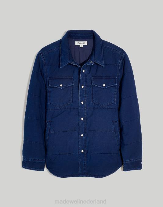 kleding Indigo blauw ZVH6119 Madewell gewatteerd western overhemdjack Heren