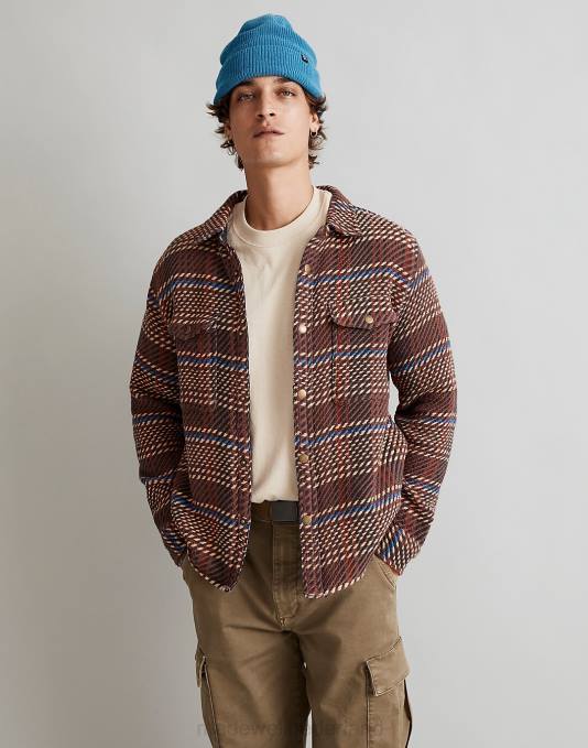 kleding bruin ZVH6436 Madewell corridor overhemdjasje met drukknopen Heren