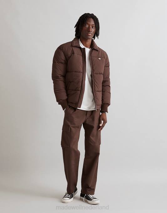 kleding chocolade bruin ZVH6463 Madewell Dickies overbook pufferjack Heren