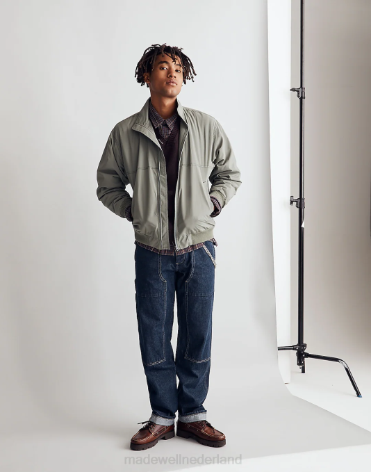 kleding donker vallen van de avond ZVH6115 Madewell met fleece gevoerd bomberjack Heren