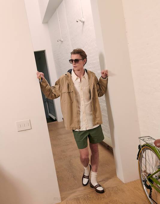 kleding drijfhout ZVH6114 Madewell Utility-jack met capuchon Heren