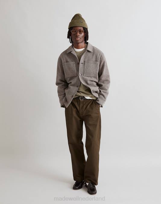 kleding grijs ZVH6122 Madewell overhemd-jasje Italiaanse stof Heren