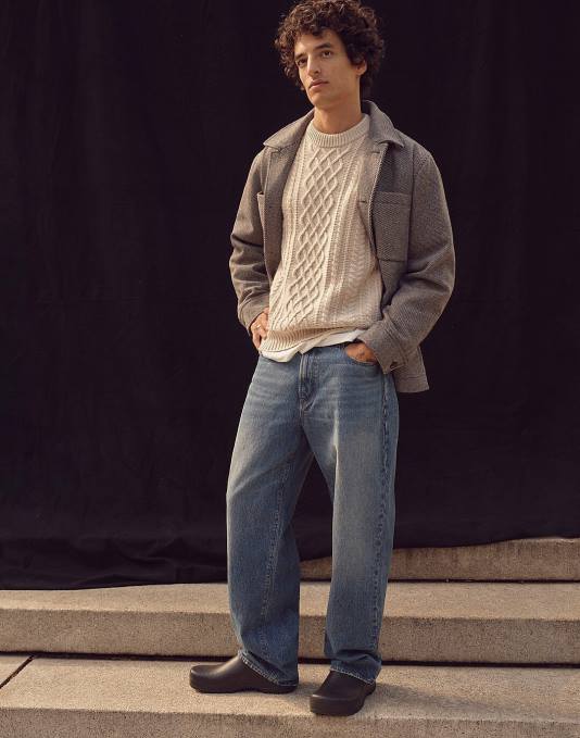 kleding grijs ZVH6122 Madewell overhemd-jasje Italiaanse stof Heren