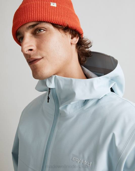 kleding hemelsblauw ZVH6504 Madewell Gramicci waterdichte jas Heren