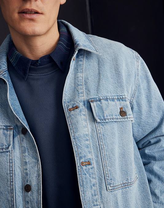 kleding hoge wassing ZVH6112 Madewell denim overhemd-jasje Heren