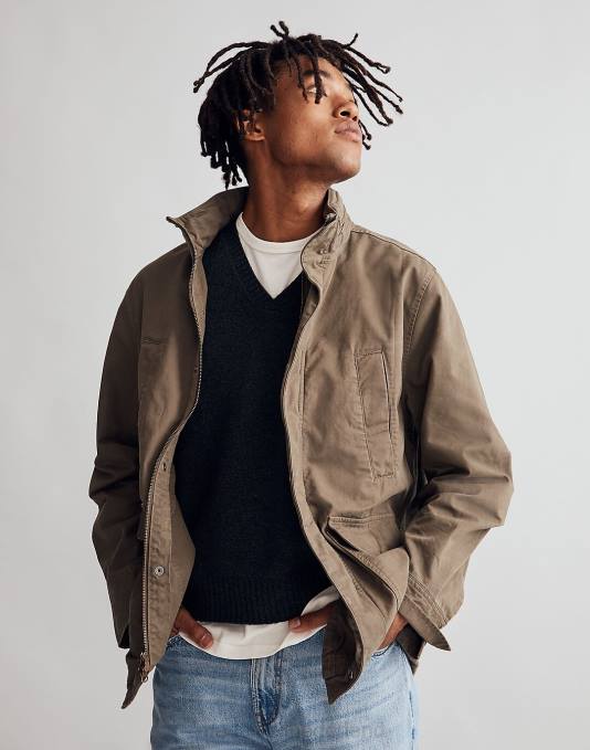 kleding lading groen ZVH6117 Madewell veld jas Heren