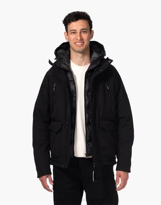 kleding zwart ZVH6550 Madewell norden dag 2-in-1 gebonden jas Heren