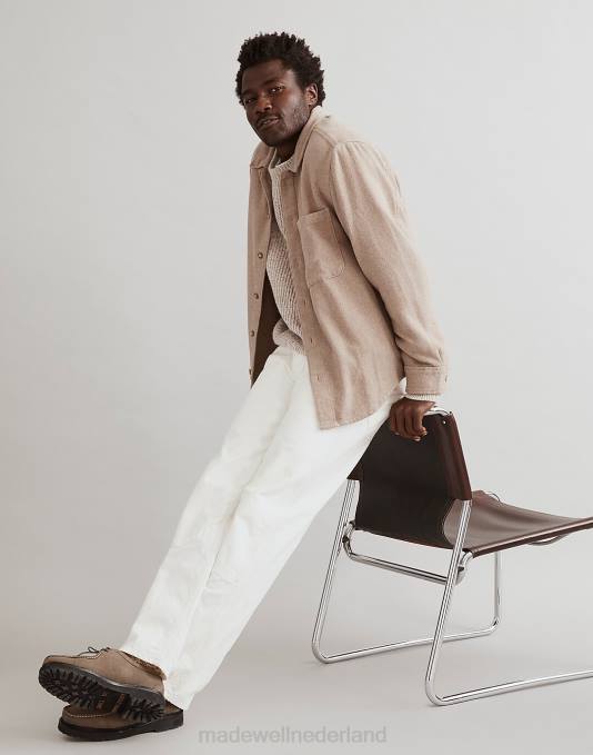 kleding aarde toon ZVH6303 Madewell oversized, gemakkelijk geruit overhemd met lange mouwen Heren