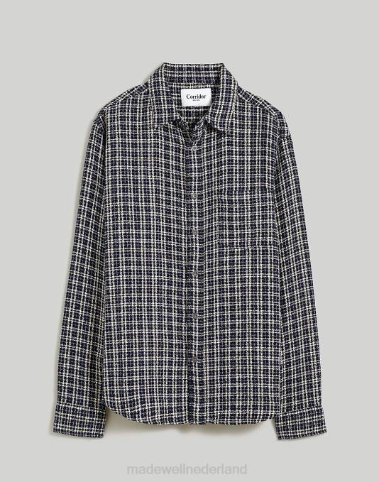 kleding blauw ZVH6434 Madewell gang omgekeerde tweed sneeuwruit flanel Heren