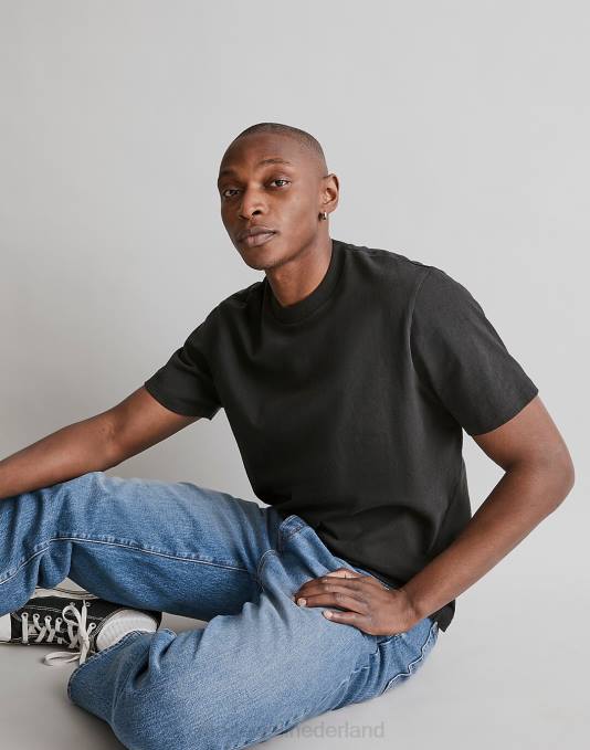 kleding echt zwart ZVH6364 Madewell ontspannen t-shirt Heren