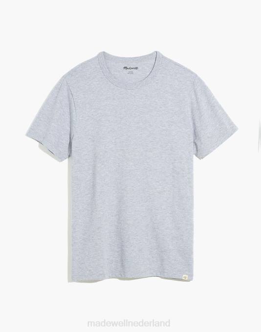 kleding grijs gemêleerd ZVH6351 Madewell Kledinggeverfd T-shirt met ronde hals voor de hele dag Heren