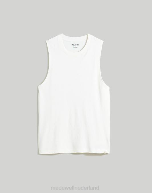 kleding helder ivoor ZVH6362 Madewell Gerecycled T-shirt van een katoenmix Heren