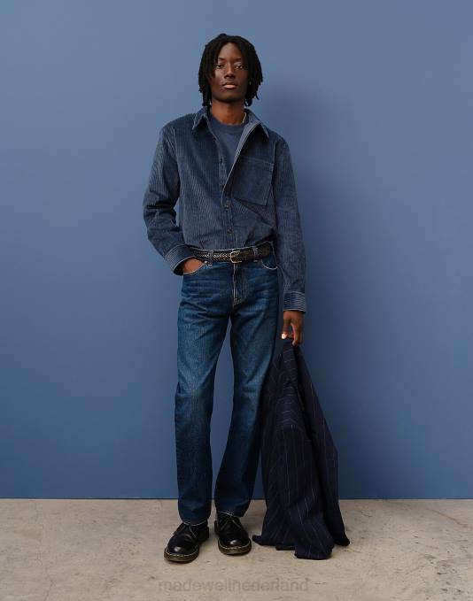 kleding kompas goud ZVH6238 Madewell gemakkelijk corduroy overhemd met lange mouwen Heren