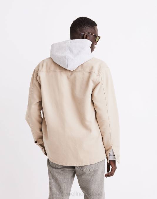 kleding nat zand ZVH6280 Madewell boxy overhemdjasje Heren
