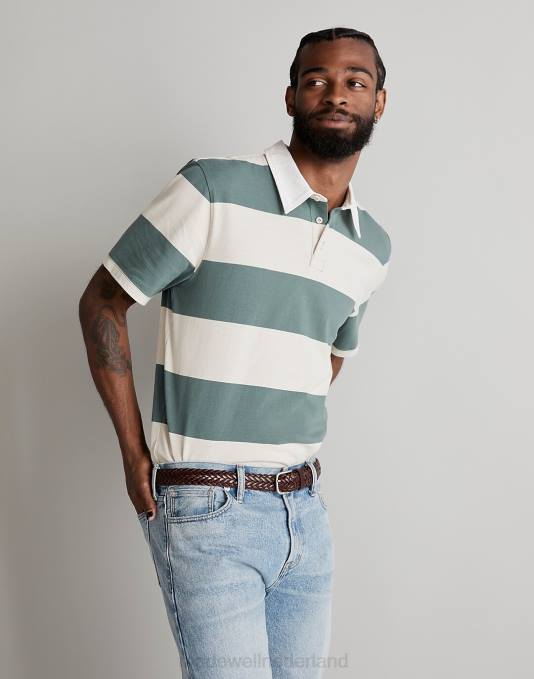 kleding oceaan ZVH6618 Madewell rugbypoloshirt met korte mouwen Heren