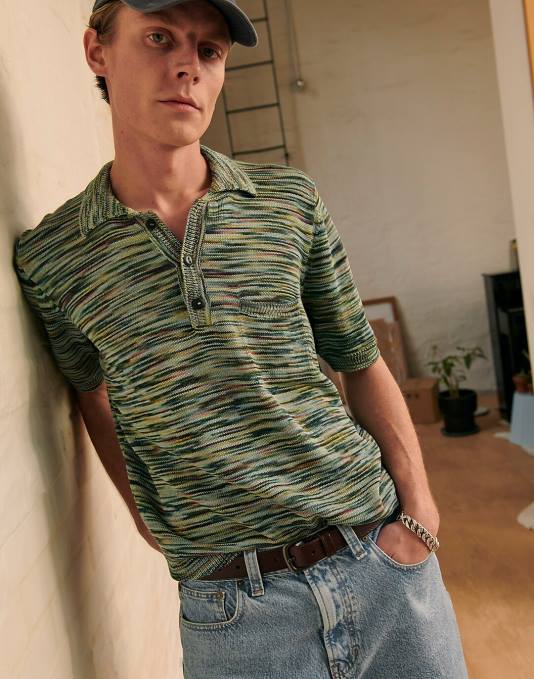 kleding ruimteverf ZVH6438 Madewell gang geverfd poloshirt Heren