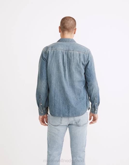 kleding tomkins wassen ZVH6287 Madewell perfect denim overhemd met lange mouwen Heren
