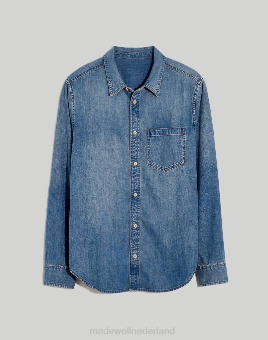 kleding tomkins wassen ZVH6287 Madewell perfect denim overhemd met lange mouwen Heren