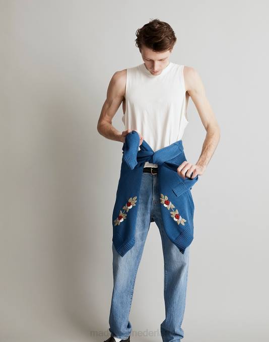 kleding blauw ZVH6437 Madewell gang bukhari vest Heren