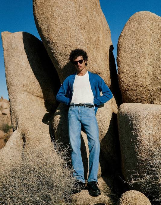 kleding blauw ZVH6437 Madewell gang bukhari vest Heren