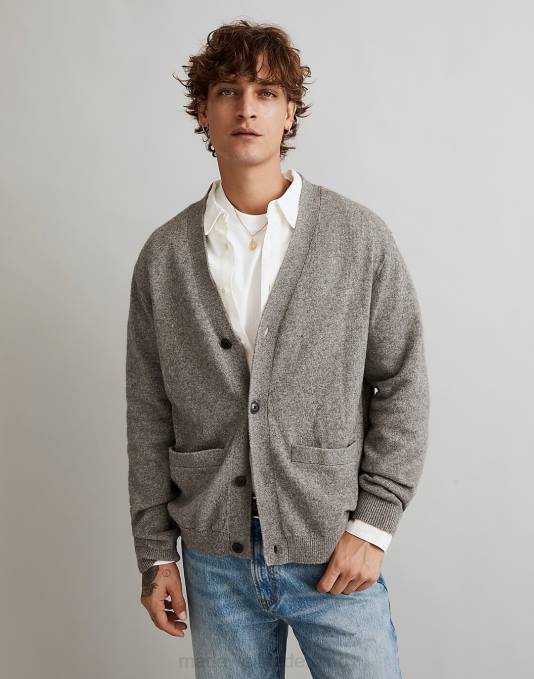 kleding blauwe schaduw ZVH6339 Madewell Vesttrui van een katoen-merinowolmix Heren