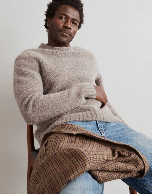 kleding heide cyprus ruïnes ZVH6335 Madewell Trui van merinowolmix met ronde hals Heren