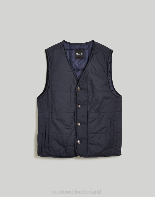 kleding echt zwart ZVH6103 Madewell gewatteerd voeringvest Heren