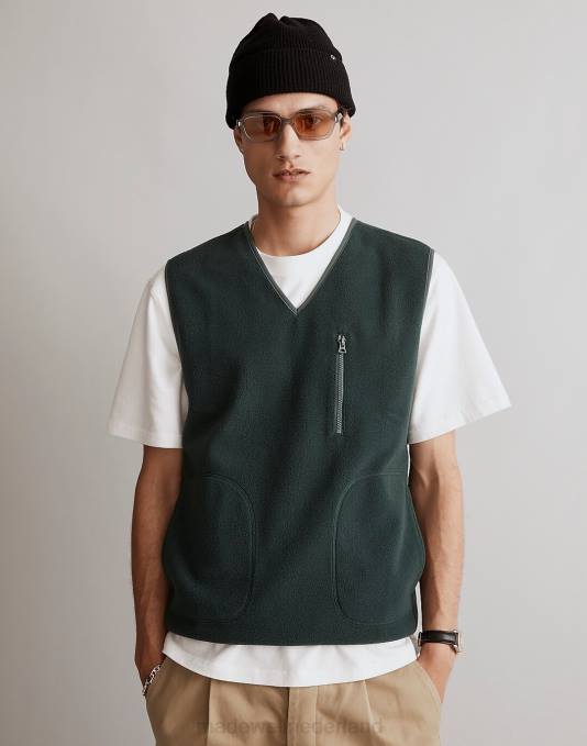 kleding provence druif ZVH62790 Madewell fleecevest Heren