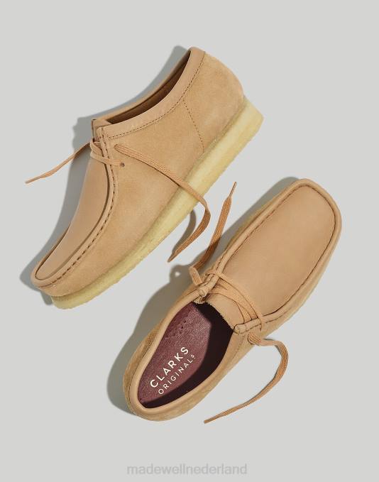 schoenen lichtbruine combi ZVH6430 Madewell Clarks suède en leren wallabee-schoenen Heren