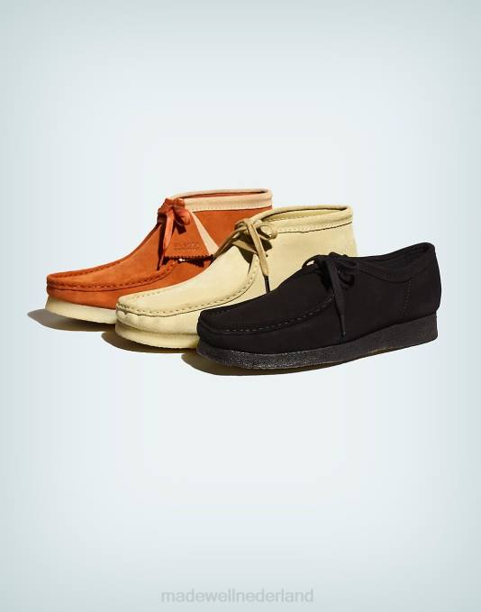 schoenen zwart suède ZVH6428 Madewell Clarks suède wallabee-schoenen Heren