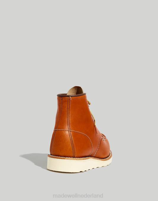 schoenen or bruin ZVH6568 Madewell Red Wing 6-inch leren klassieke moc-veterlaarzen Heren