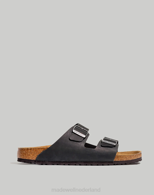 schoenen echt zwart ZVH6621 Madewell Birkenstock Arizona sandalen met zacht voetbed van geolied leer Heren